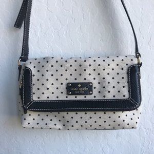 Kate Spade Natural and Black Polka Purse
